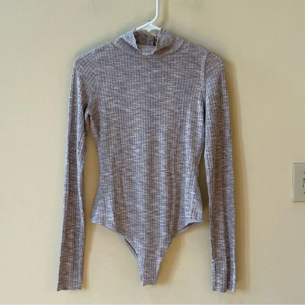 Free People Intimately Knitted Snap Mock Neck Bodysui